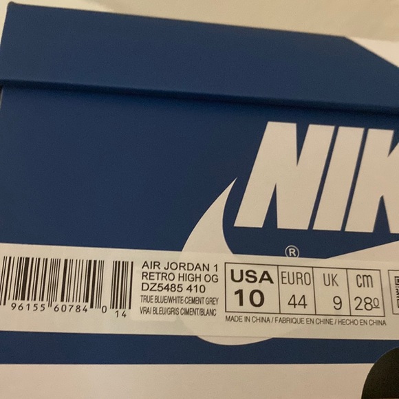 AIR JORDAN 1 RETRO HIGH MENS TRUE BLUE - Picture 4 of 4